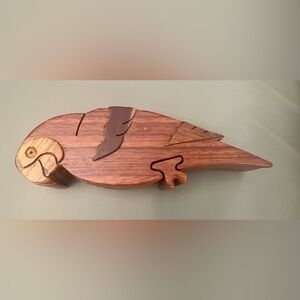 VTG Decorative, Handcrafted Wooden Parrot Puzzle Box